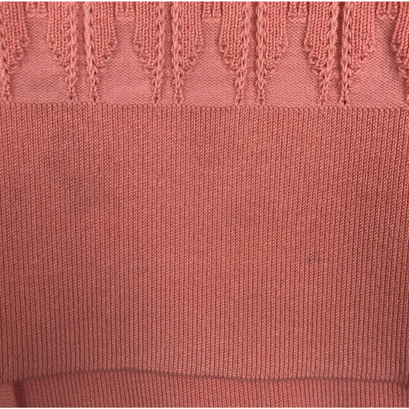 Pendleton Button Up Cardigan Sweater Pink Silk Nylon Cotton Petite Medium FLAW - Picture 7 of 11